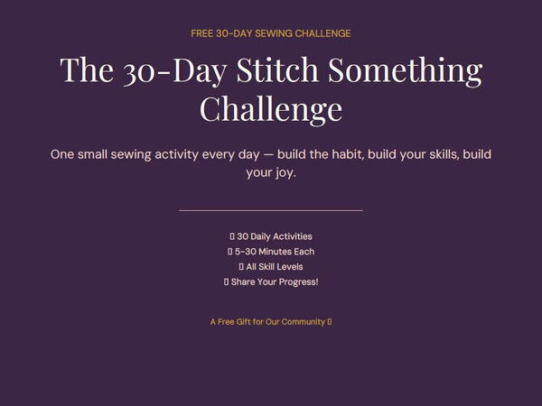 30 Day Sewing Stitch Something Challenge