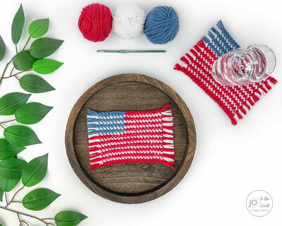 Usa Mug Rug Crochet Pattern
