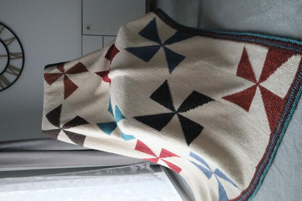 Windmill Crochet Throw
