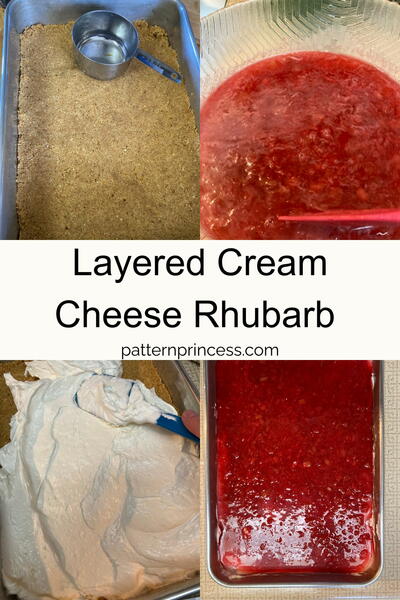 No Bake Strawberry Rhubarb Dessert