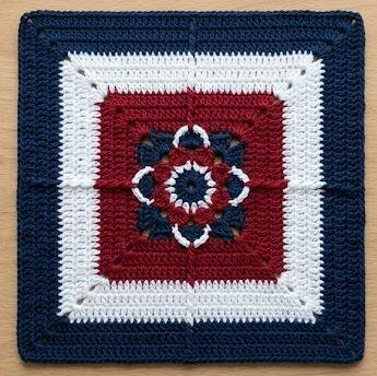 Patriotic Crochet Granny Square