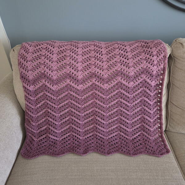 Eyelet Chevron Blanket