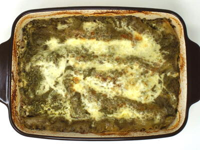Three Cheese Pesto Lasagna