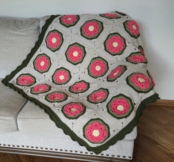 Knock Out Rose Blanket