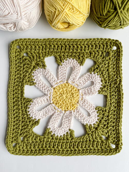 Flower Power Daisy Square