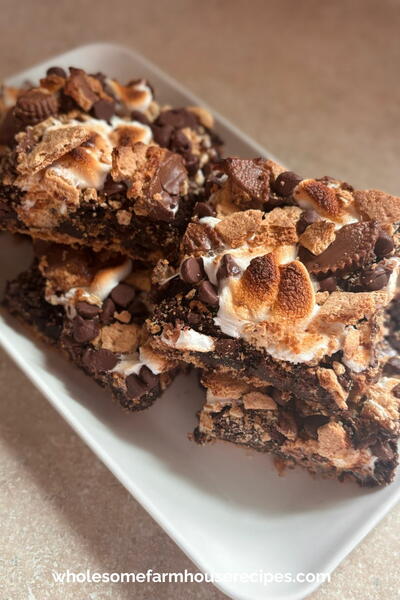 Ultimate Sheet Pan S’mores Brownie Bars For A Crowd