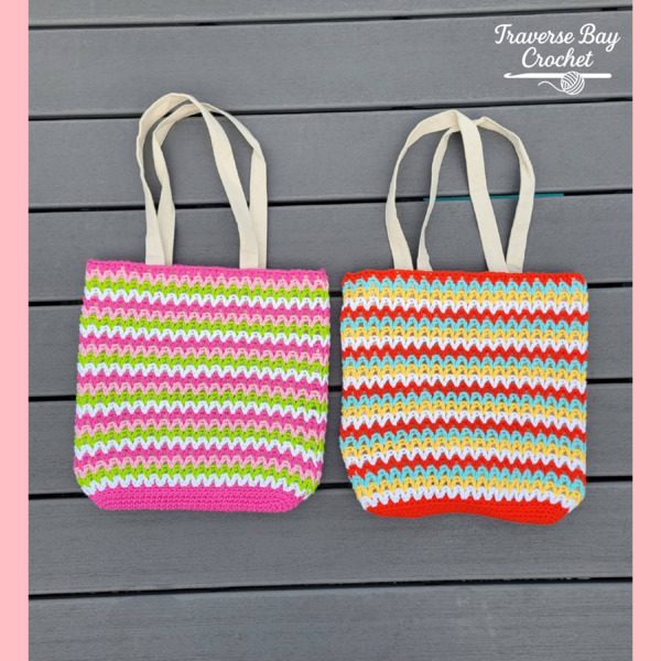 Zig Zag Canvas Tote