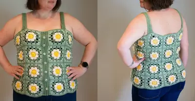 Crochet Granny Square Tank Top