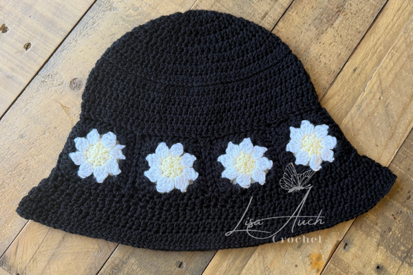 Daisy Flower Bucket Hat Crochet Pattern