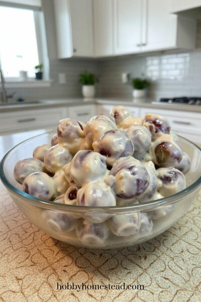 Easy Creamy Grape Salad With Greek Yogurt