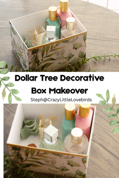 Dollar Tree Peel‑and‑stick Wallpaper Box Makeover
