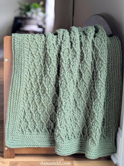 Olive Lattice Pound Of Love Crochet Baby Blanket