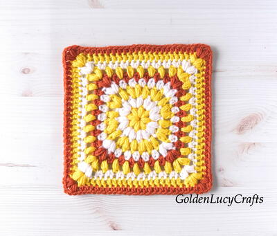 Puff Stitch Square Block