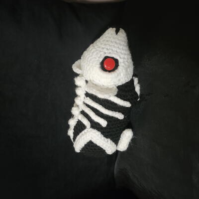 Skeleton Guinea Pig Amigurumi