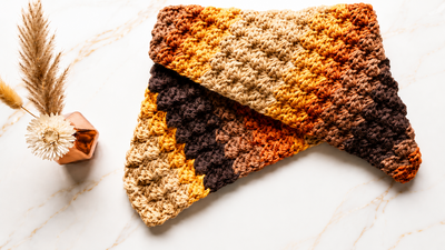 The October Rust Infinity Crochet Cowl Scarf