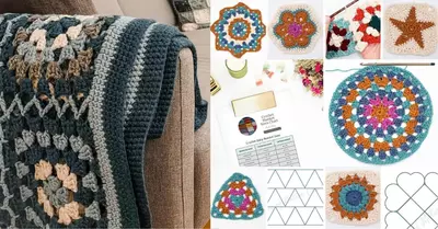 Crochet Granny Square Blankets Using Different Shapes & Patterns