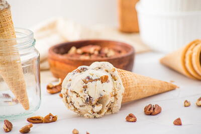 No Churn Butter Pecan Ice Cream
