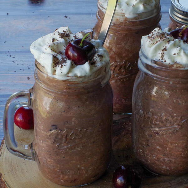 Healthy Black Forest Overnight Oats