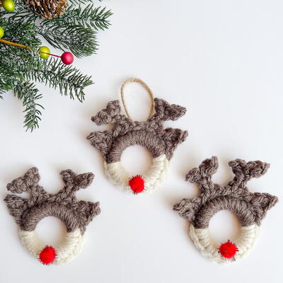 Reindeer Wood Ornament
