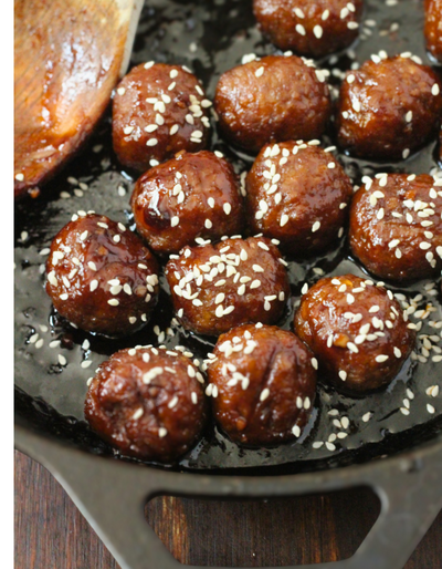 Garlic Soy Skillet Meatballs