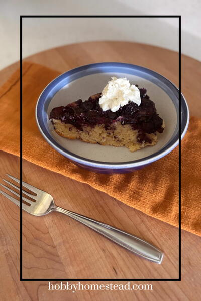 Caramelized Blueberry Upside-down Pancake