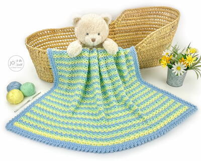 Three Color Baby Blanket Crochet Pattern
