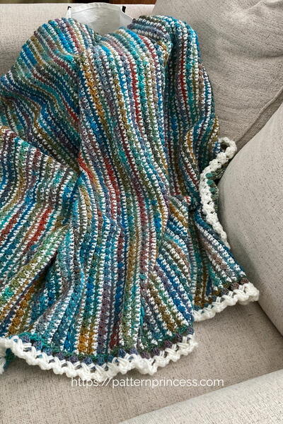 Cottage Garden Throw Blanket Crochet Pattern
