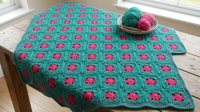 Beautiful Crochet Flower Granny Square Blanket Free Pattern For Beginners