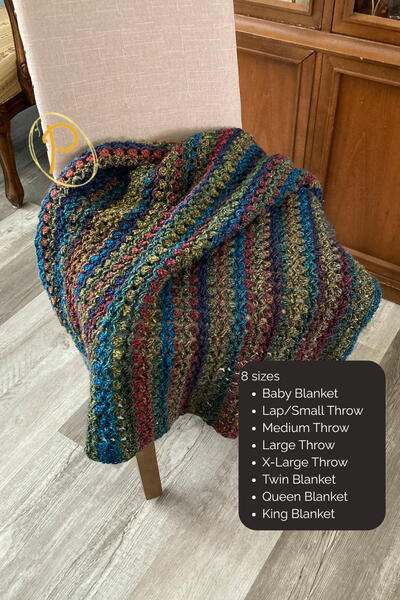 Forest Berry Crossweave Crochet Throw