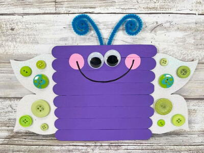 Popsicle Stick Butterfly Craft