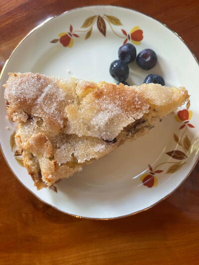 Blueberry Peach Coffee Cake 