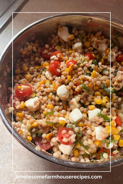 Pearl Couscous Salad With Fresh Summer Vegetables