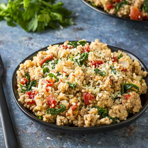 20 Minute One Pot Ground Turkey Couscous Skillet