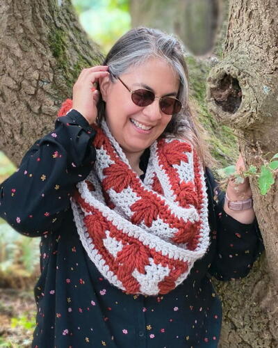 Autumn Embers Oversized Infinity Scarf