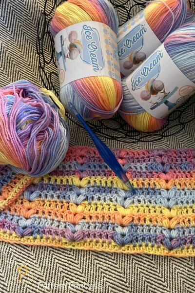 Little Puffs Crochet Baby Blanket