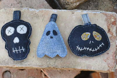 Halloween Keychains Denim