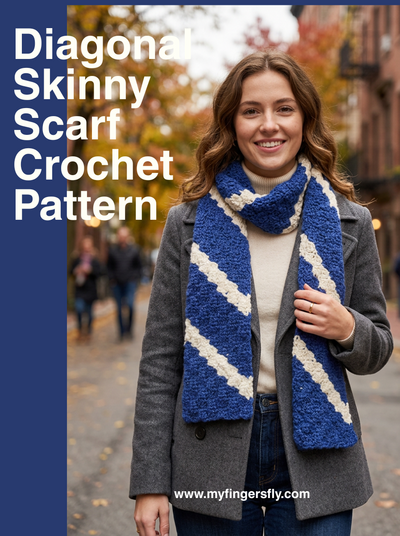 Diagonal Skinny Scarf