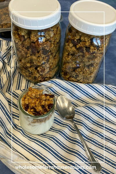 Pumpkin Pie Granola With Maple Syrup And Pecans