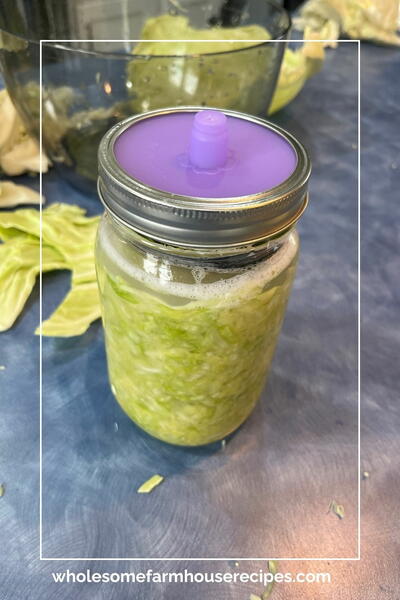 Easy 2-ingredient Small-batch Fermented Sauerkraut