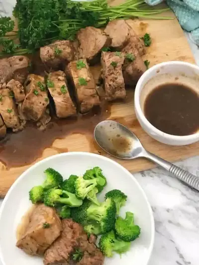 Instant Pot Pork Tenderloin With A Honey Balsamic Sauce