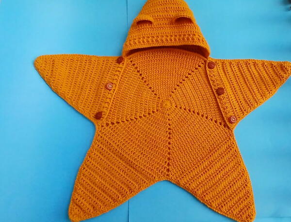 Baby Star Blanket Sleep Sack Free Pattern Guide Step-by-step 