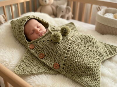 Baby Star Blanket Sleep Sack Free Pattern Guide Step-by-step 