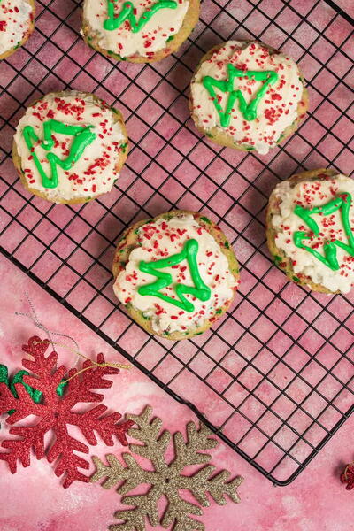 Easy Christmas Sprinkle Cookies With Frosting