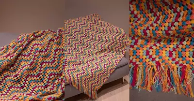 Zig Zag Granny Stitch Crochet Blanket