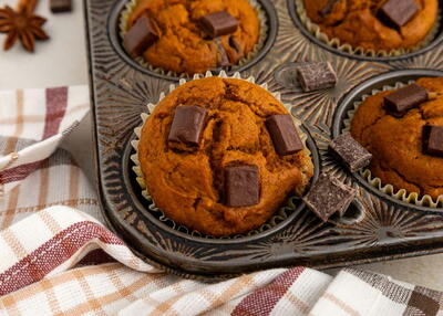 Pumpkin Chocolate Chunk Muffins