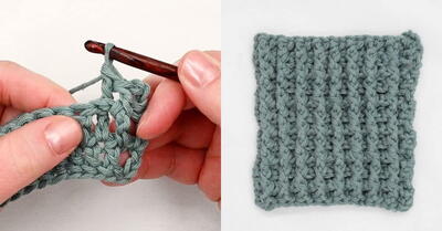 How To Double Crochet Front And Back Post Ribbing