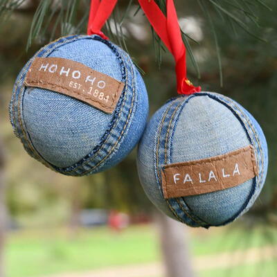 No Sew Denim Baubles