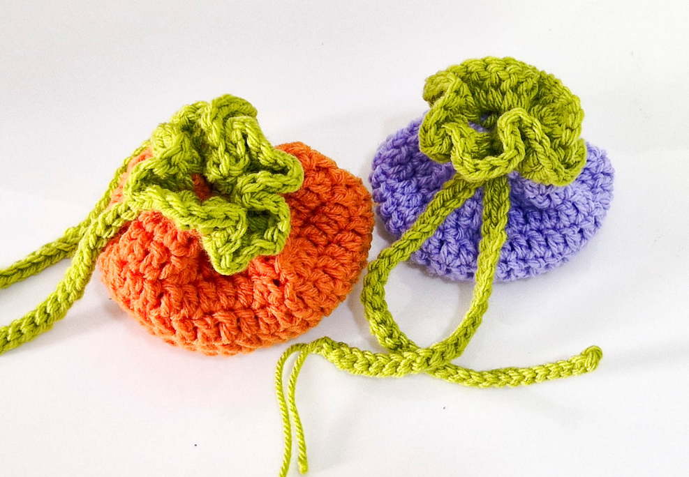 Easy Crochet Halloween Candy Bag Pattern - Easy Drawstring Candy Pouch ...