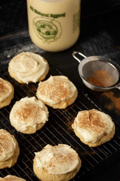 Soft Eggnog Cookies With Eggnog Frosting