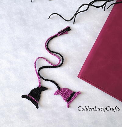 Crochet Witch Hat Halloween Bookmark